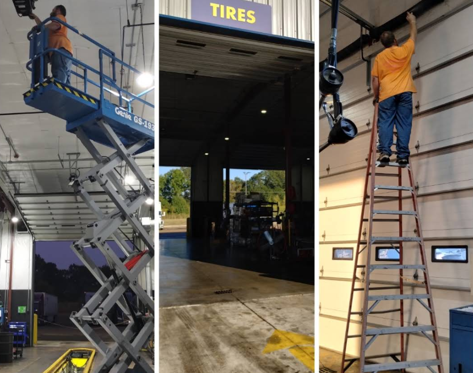 McGriff Repair & Install technicians servicing commercial overhead doors and loading dock bays